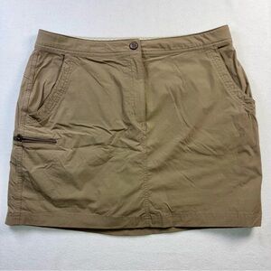 L.L.Bean Women’s Performance Skort Size 12 Khaki Nylon Stretch Hiking Travel